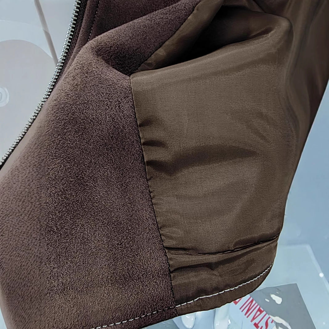 European And American Coat Dark Brown Popular Jacket