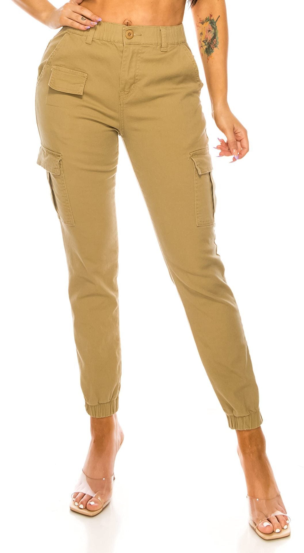 Women's Overalls Multi-pocket Design Elastic