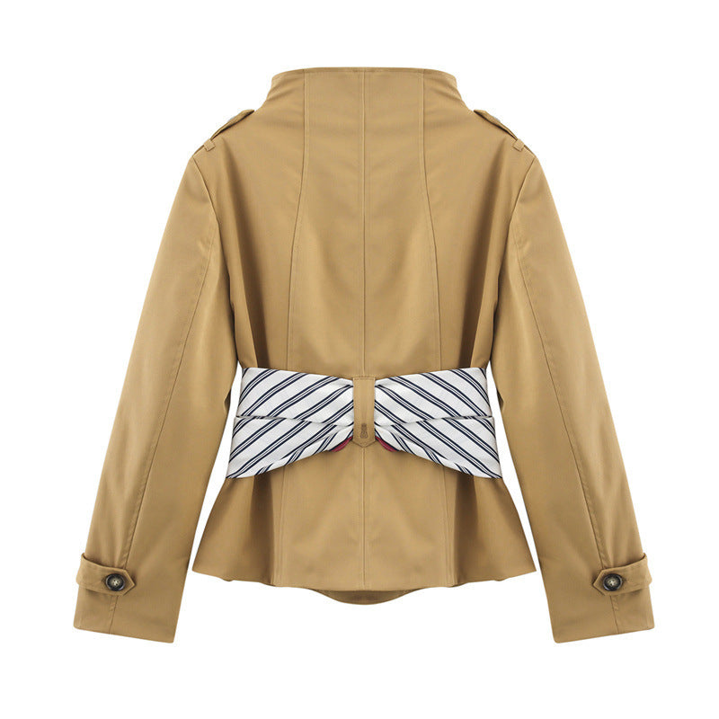 European And American Style Scarf Decorations Trench Coat