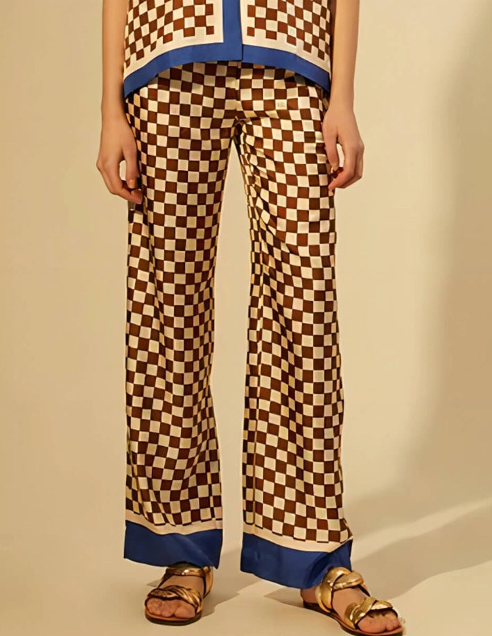 Fashion Casual Plaid Printed Fashion Suit