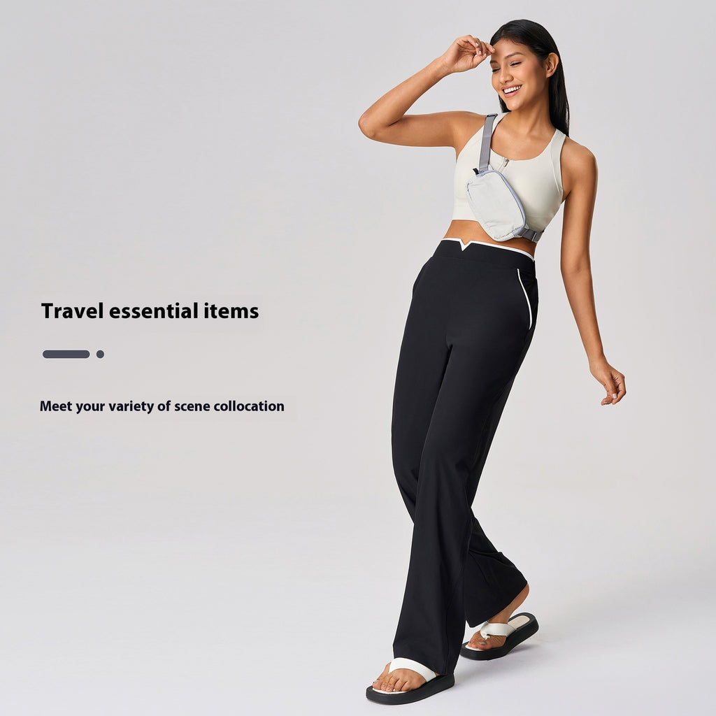 Casual Versatile Yoga High Waist Drooping Wide-leg Pants