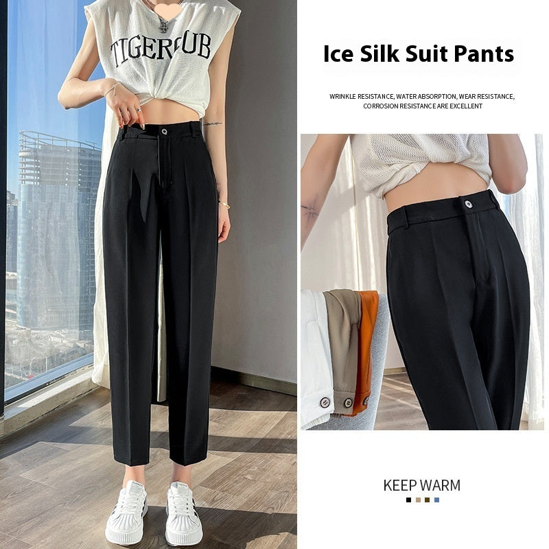 White Suit Pants For Women Spring And Autumn Loose