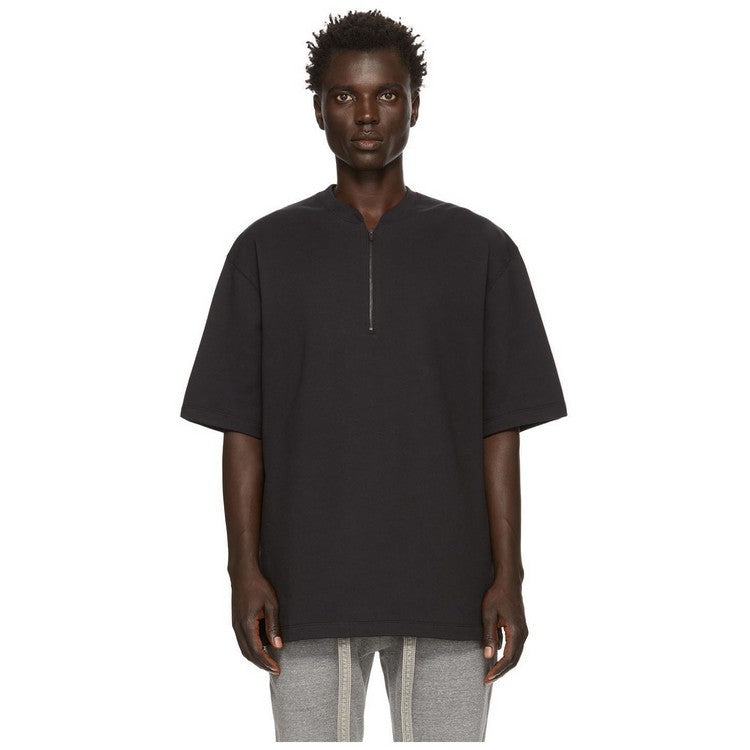 Collar half zip short sleeve