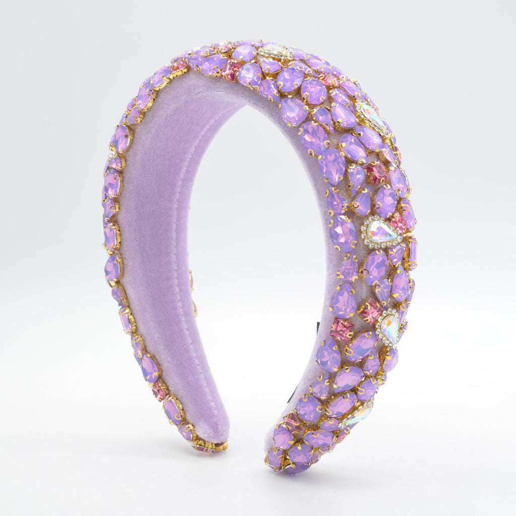 Rhinestone Gem Sponge Wide-brimmed Handmade Headband