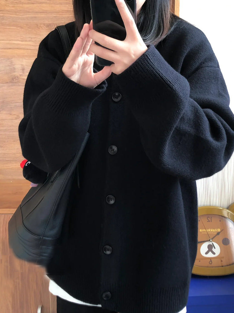 Autumn And Winter High-grade Casual Sweater Coat