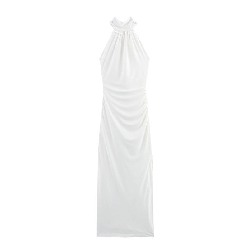 European And American Style Women's Fashion Temperament Waist-controlled Slimming Halter Dress