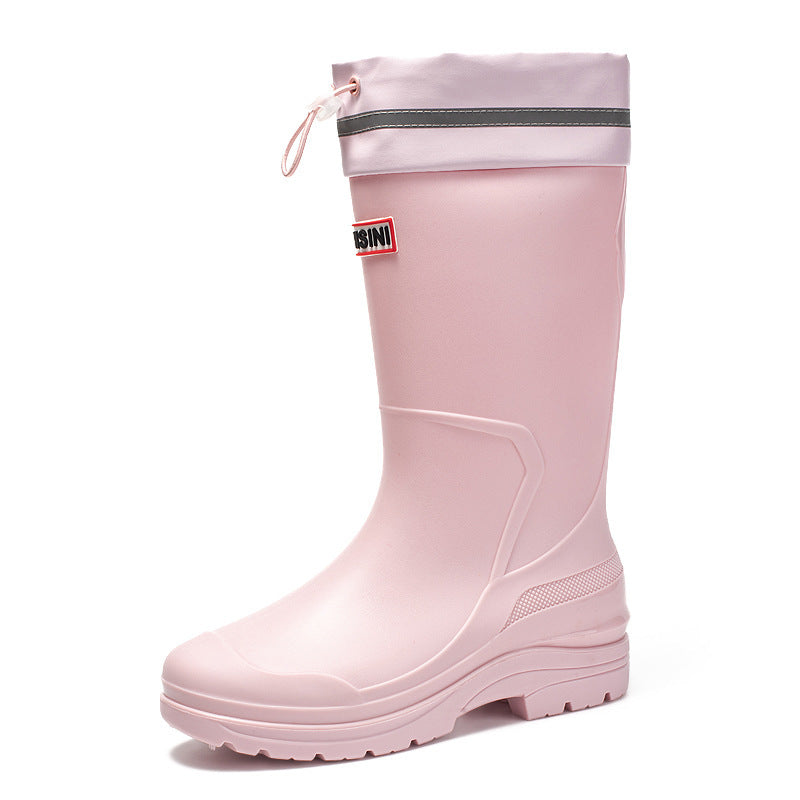 Kitchen High-top Waterproof Non-slip Rubber Shoes Women's Rain Boots