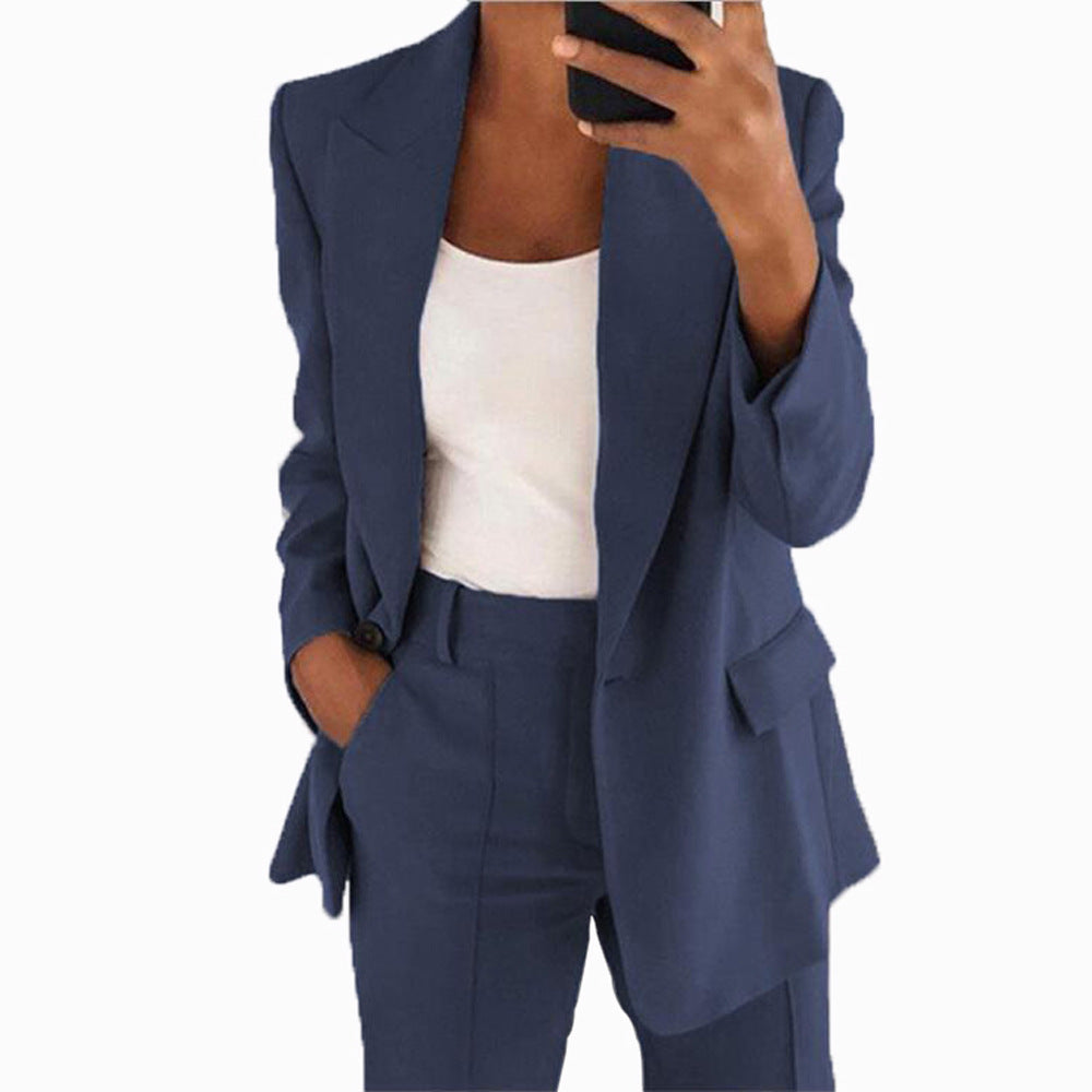 Lapel Slim-fit Cardigan Graceful Suit Jacket