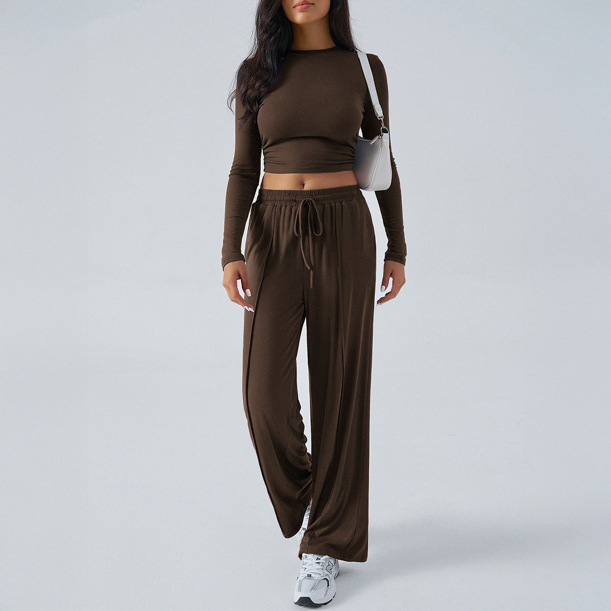European And American Yoga Sports Long Sleeve Inner Wear Trousers Suit Women