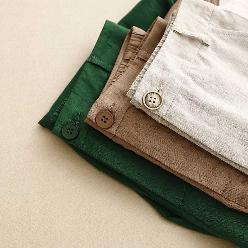 Women's High-end Cotton And Linen Wide-leg Pants