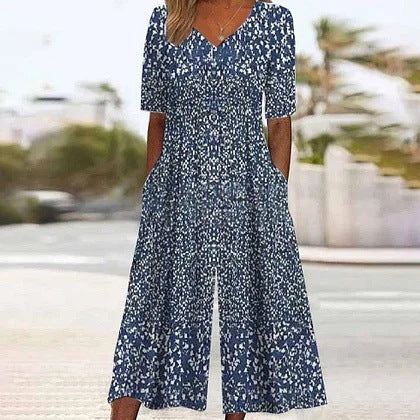 Female 3D Digital Printed Camisole Long Dress
