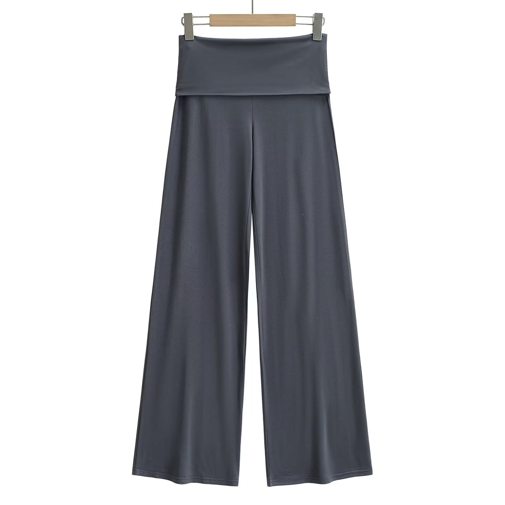 Women's Waist Straight Wide-leg Pants
