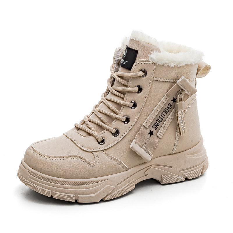 Plus Size Fleece-lined Warm Snow Boots Women