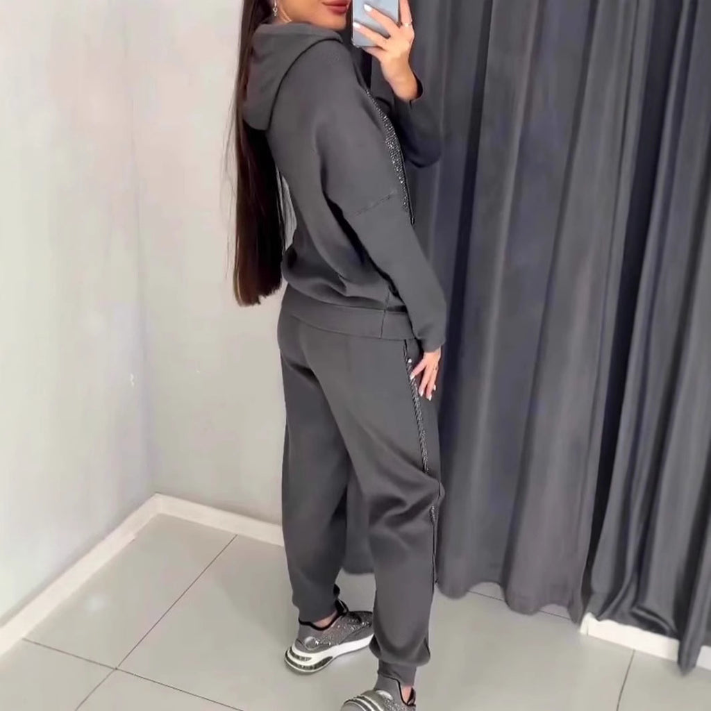 Women's Fashion Casual Hooded Sweater Sports Suit