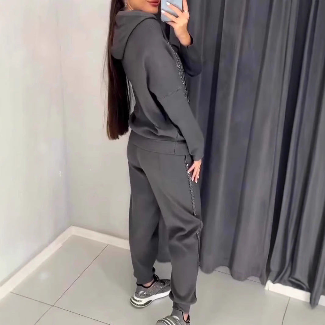 Women's Fashion Casual Hooded Sweater Sports Suit