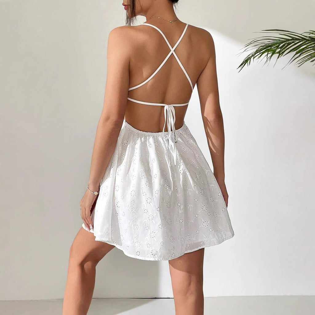 Women's Embroidered Hollow Slim Skirt