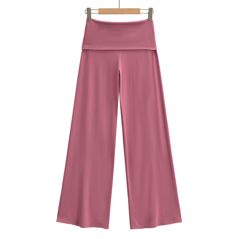 Women's Waist Straight Wide-leg Pants