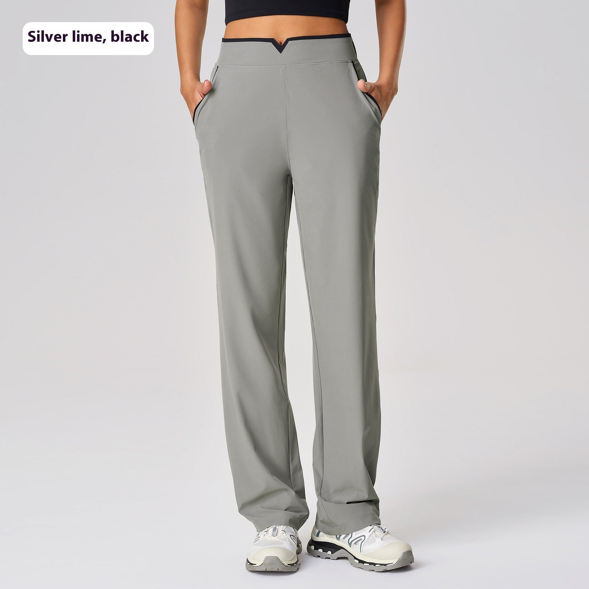 Casual Versatile Yoga High Waist Drooping Wide-leg Pants