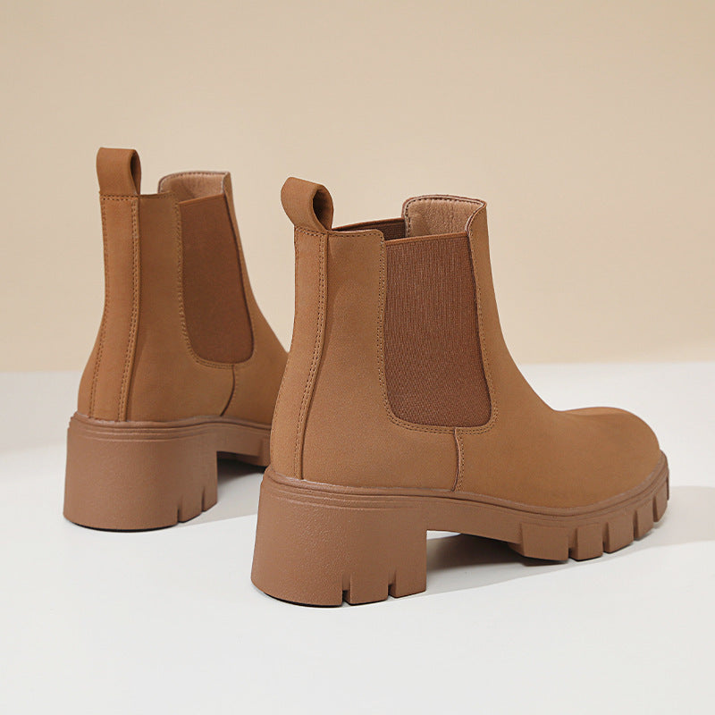 Women's Thick Bottom Suede Dr Martens Boots