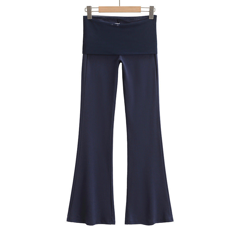 High Waist Casual Air Straight-leg Pants Slimming Straight Nude Feel Loose Wide Leg Pants