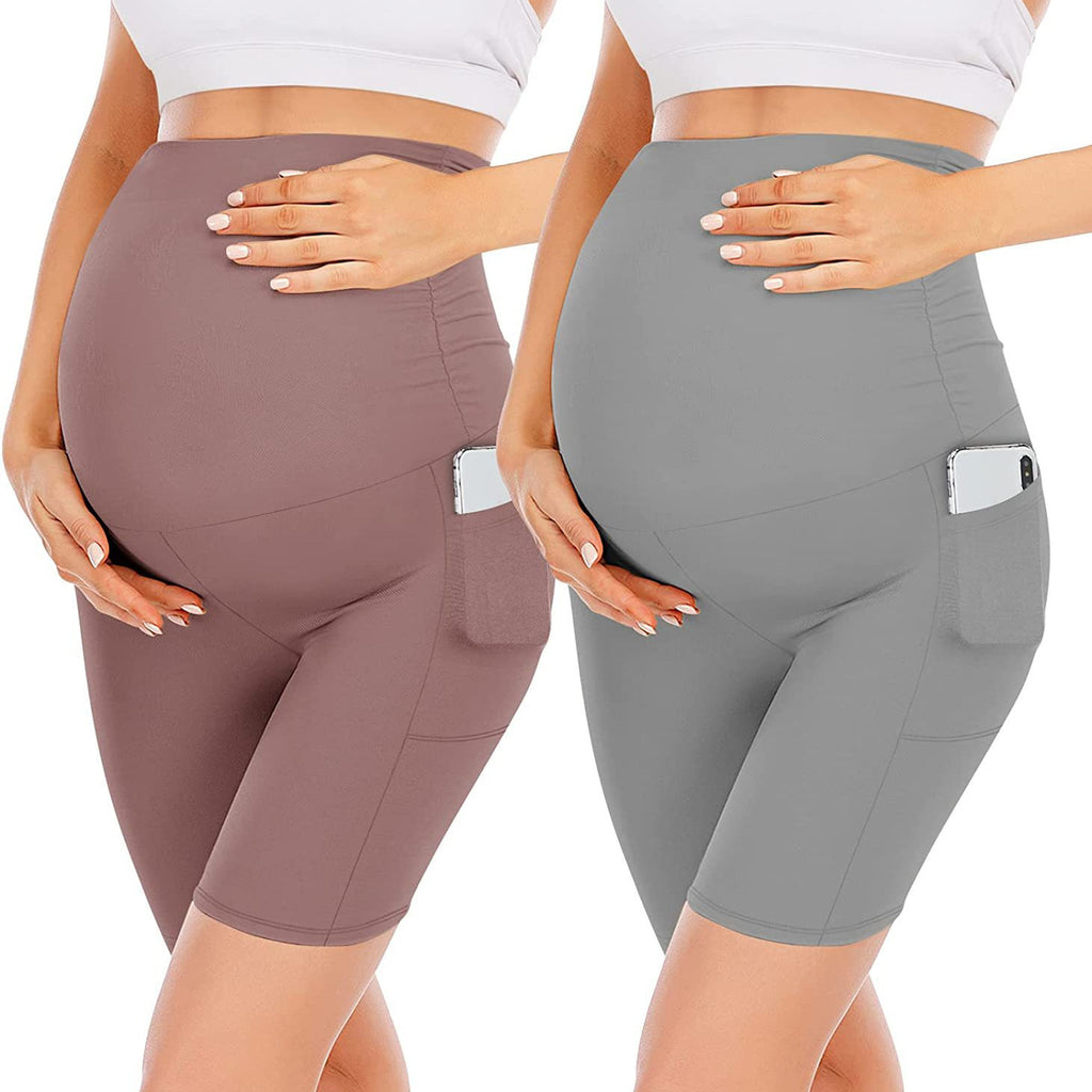 Five-point Pocket Maternity Pants High Waist Slim Fit Maternity Pants