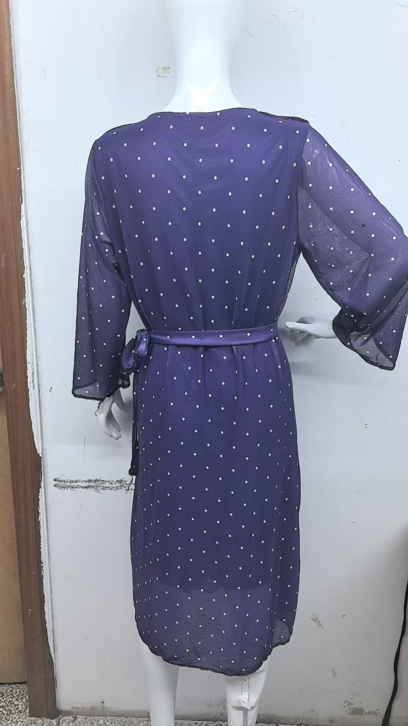 Women's 34 Sleeves Round Neck Dress