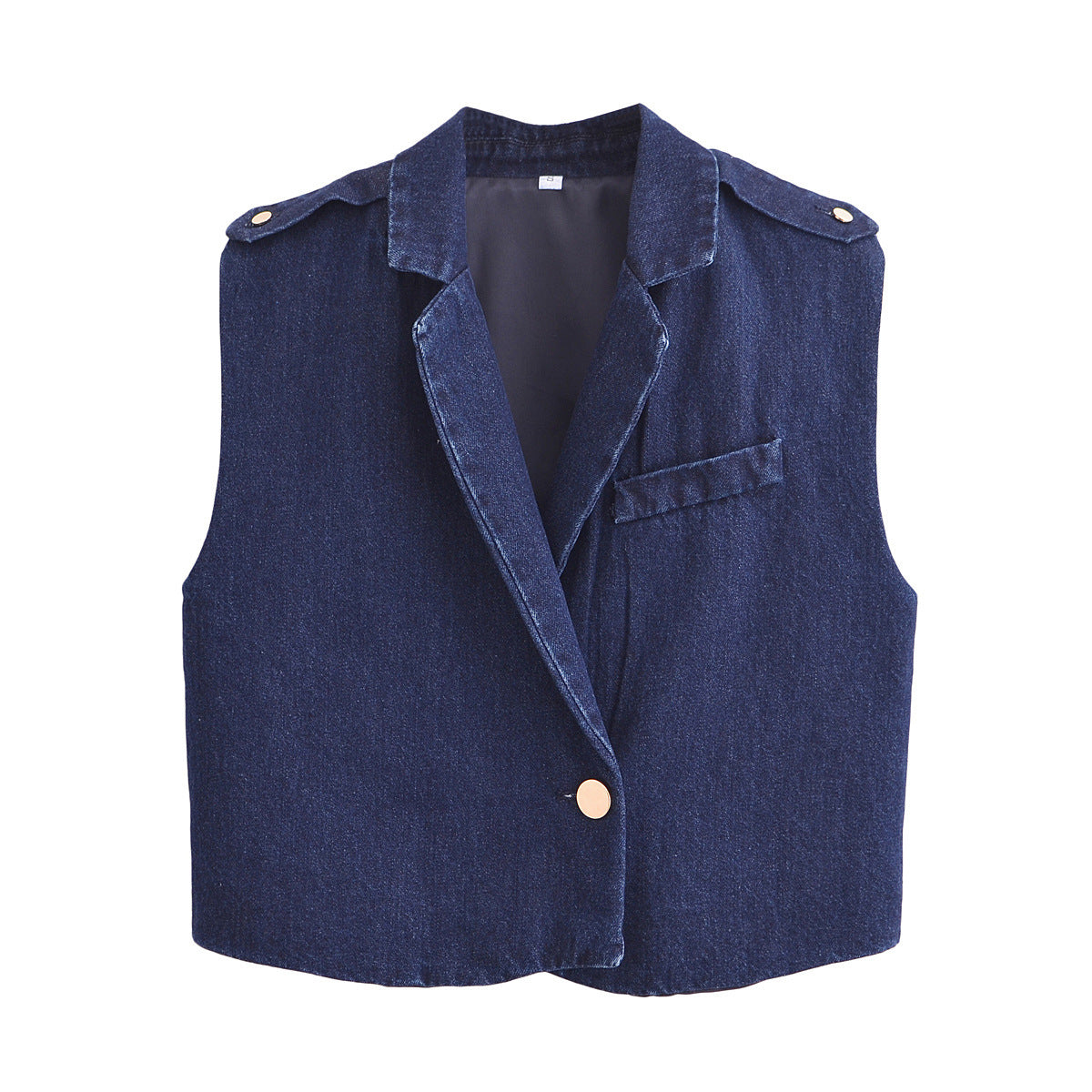 European And American Women's Clothing Denim Suit Vest Jacket Pants Suit