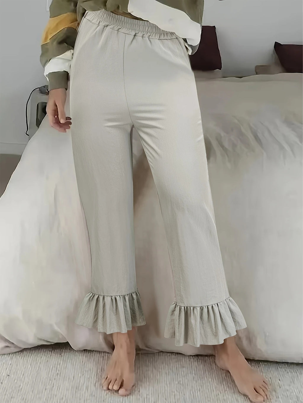 Women's Wide-leg Pants Fashion Flared Pants High Waist