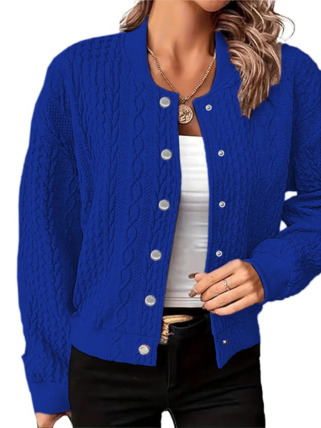 Women's Cardigan Fashion Button Coat Jacket