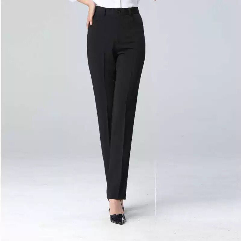 Spring And Summer Black Suit Pants Women's Formal Wear Professional Slim Fit Slimming Pants