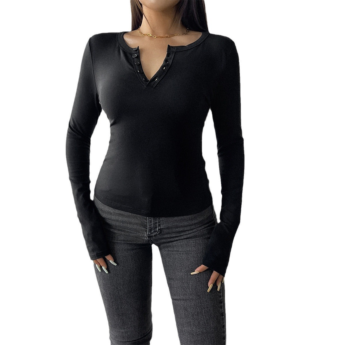Autumn Winter Coat Women's Clothes Long Sleeve T-shirt
