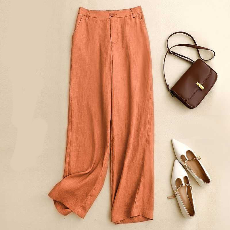 Women's High-end Cotton And Linen Wide-leg Pants