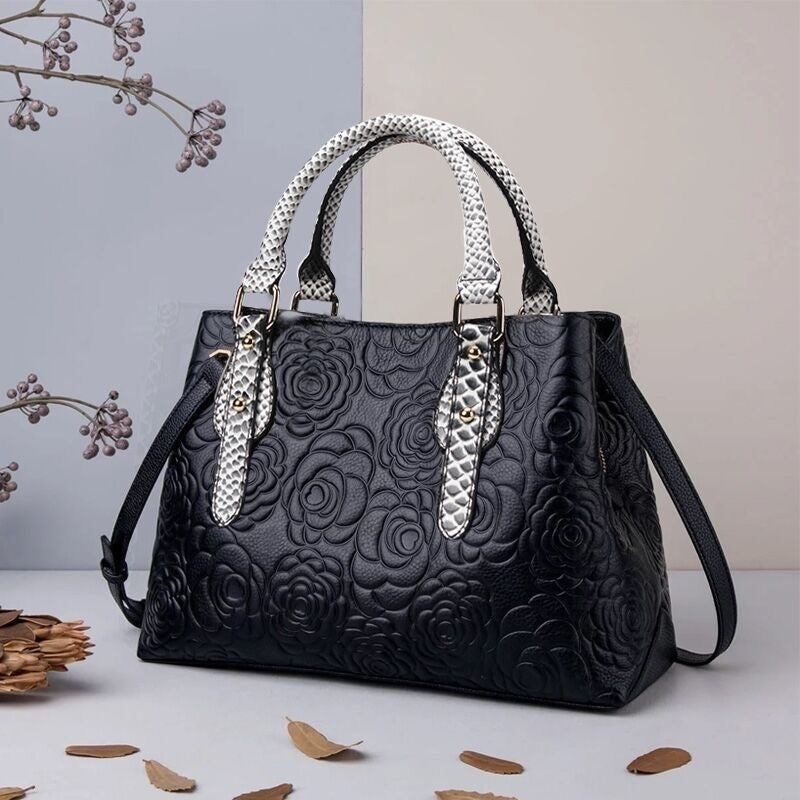 New Trendy Large Capacity Leather Handbag For Women
