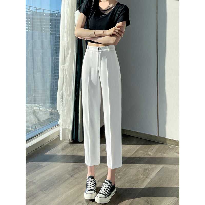 White Suit Pants For Women Spring And Autumn Loose
