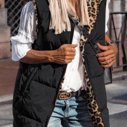 Women's Double-sided Plush Sleeveless Jacket