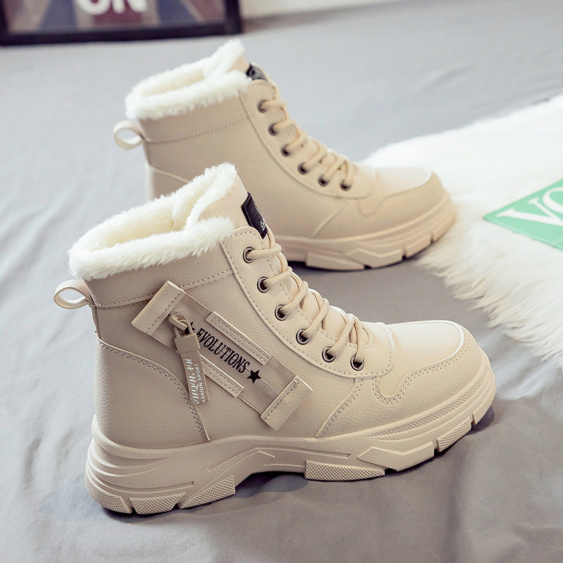Plus Size Fleece-lined Warm Snow Boots Women