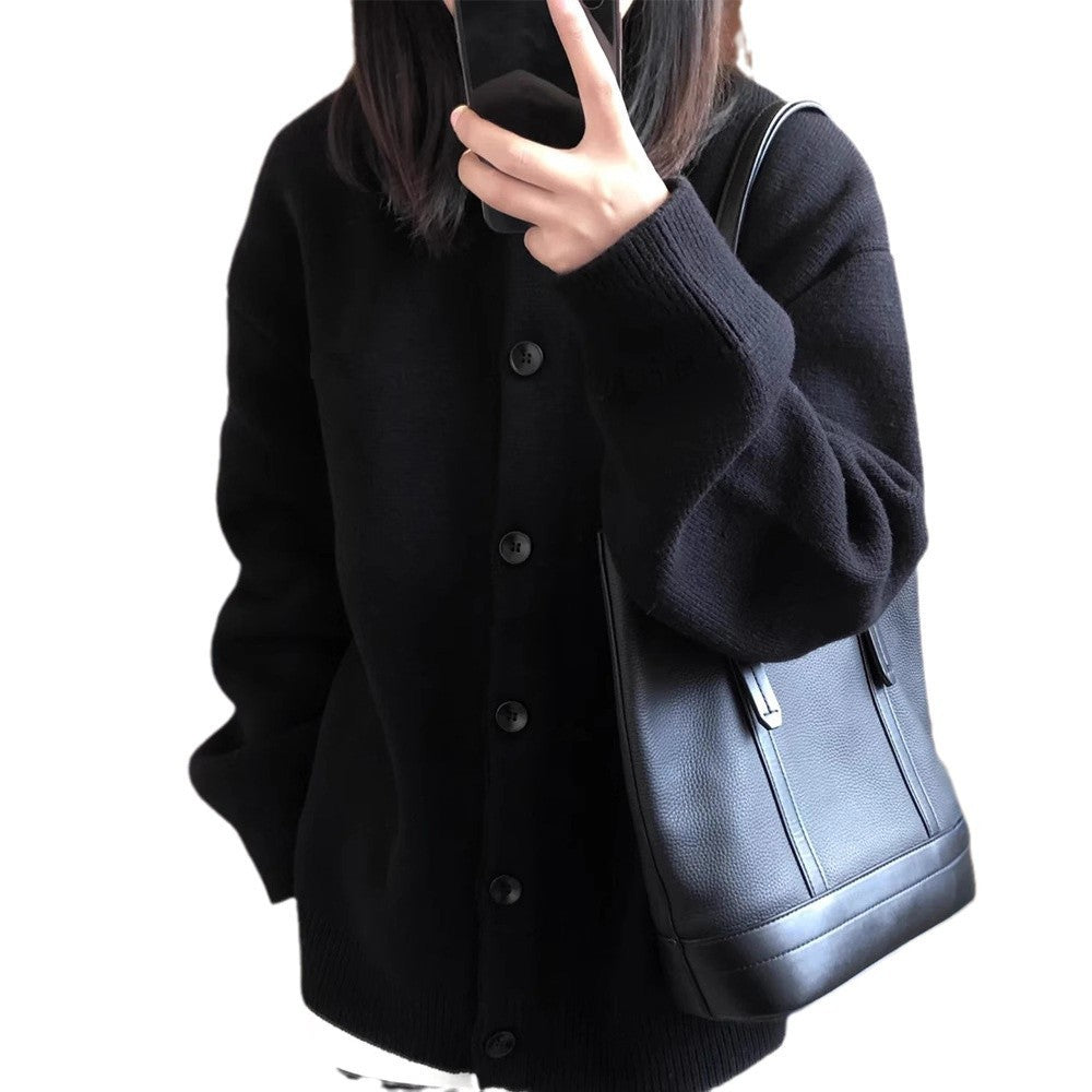 Autumn And Winter High-grade Casual Sweater Coat