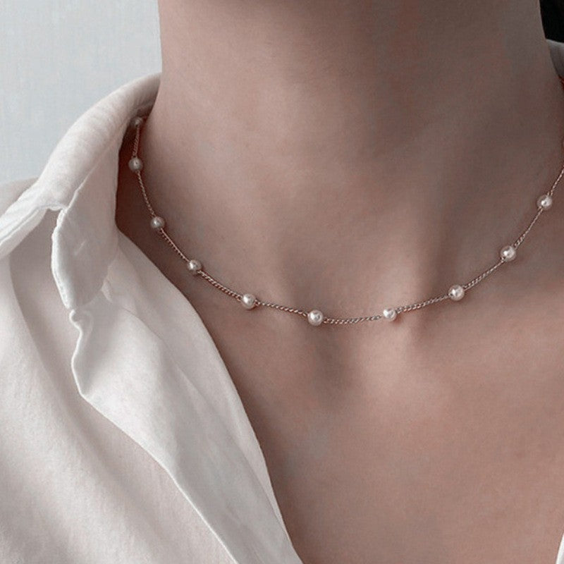 Womens Retro Alloy Layered Clavicle Necklace