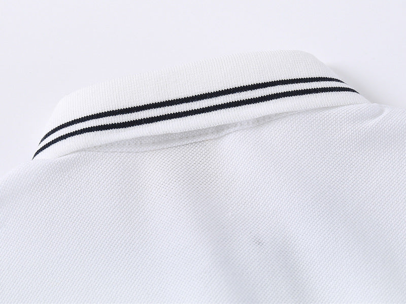 Boys' Fashion Colorful Lapel Short-sleeved Tops
