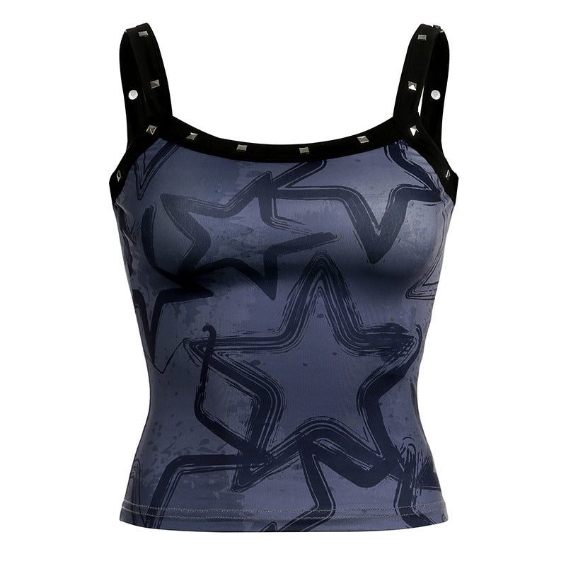 Slim Fit Versatile Slimming Printed Bottoming Camisole