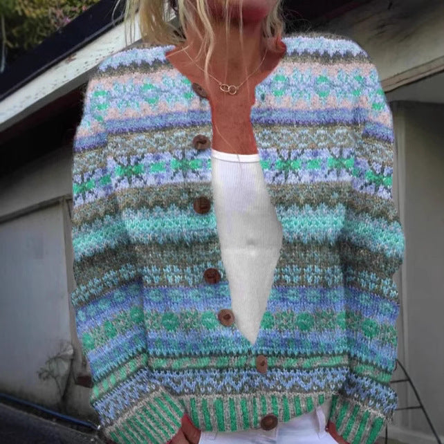 3D Digital Printing Cardigan Coat Outerwear Women