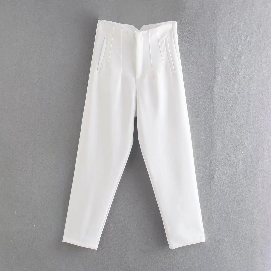 Women's Fashion Slim Fit Slimming High-waisted Trousers