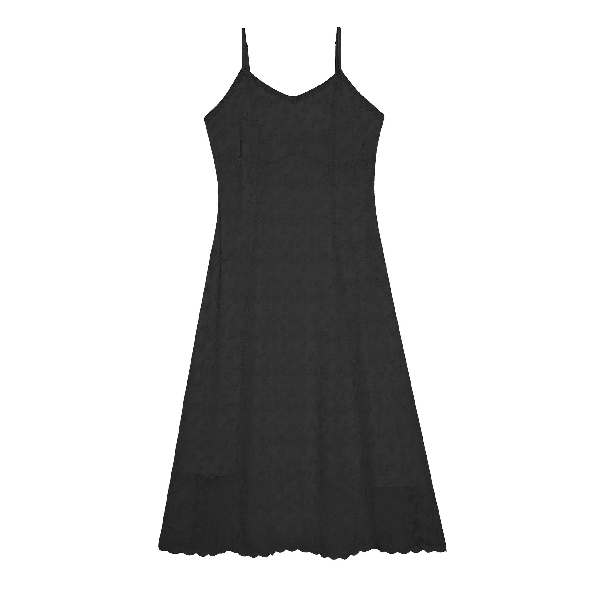 Temperament High Waist Embroidery Lace Floral Slip Dress