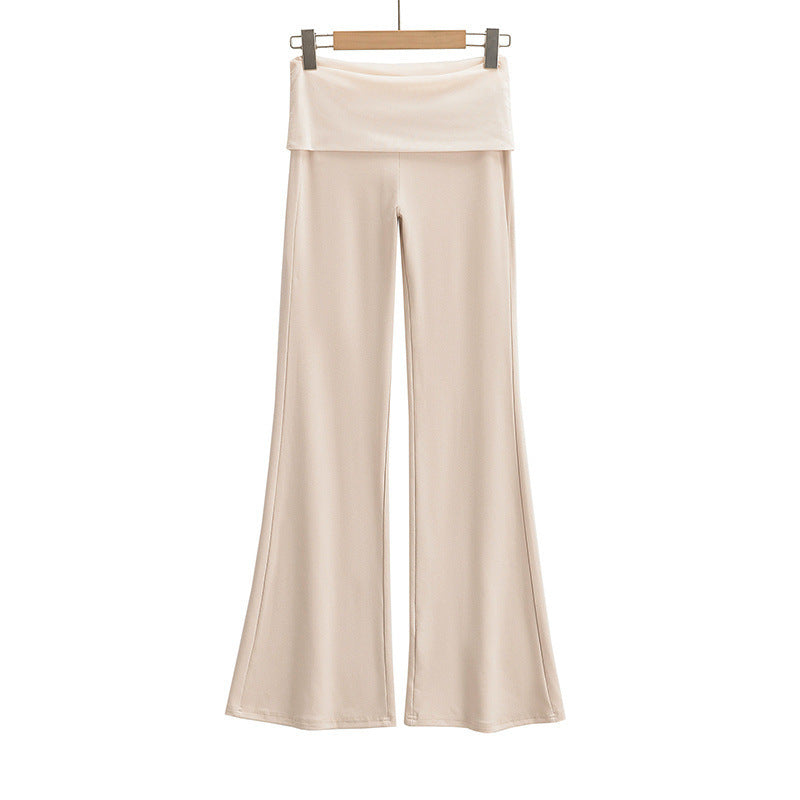 High Waist Casual Air Straight-leg Pants Slimming Straight Nude Feel Loose Wide Leg Pants