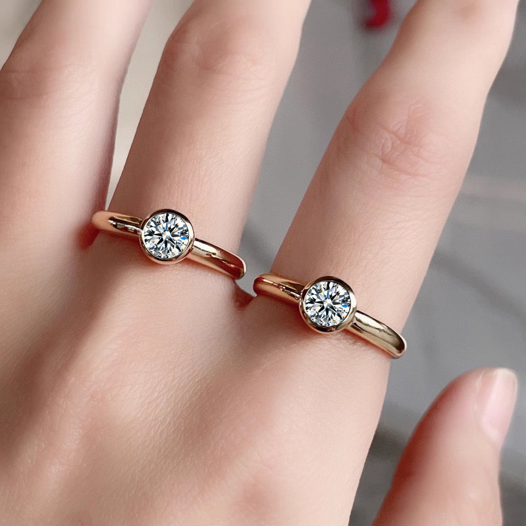Light Luxury And Simplicity 1 Karat Bubble Rhinestone Ring