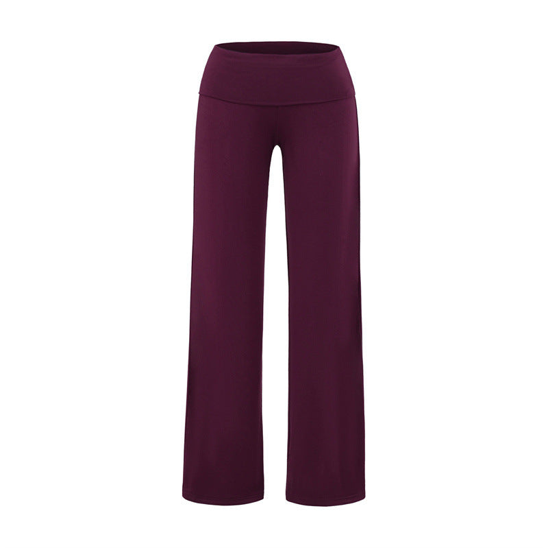 Women's Waist Straight Wide-leg Pants