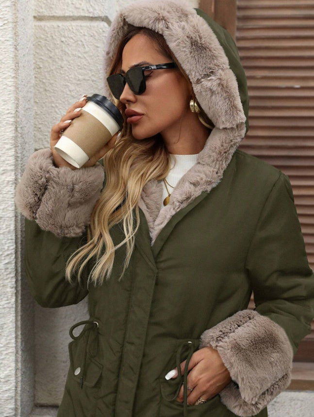 Women's Warm And Fashionable Jacket With Soft Thermal Lined And Pockets