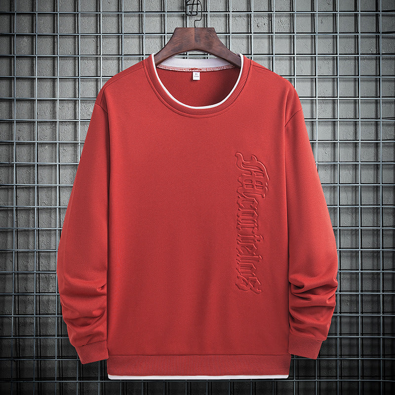 Thin Men's Sweater T-shirt Round Neck Bottom Shirt Loose