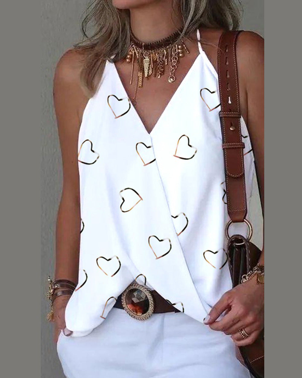 Loose Casual V-neck Bottoming Women's Top Vest
