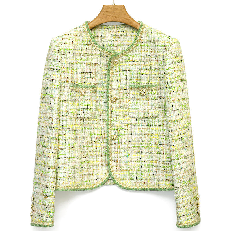 Green Short Coat Summer New Breathable Thin Jacket